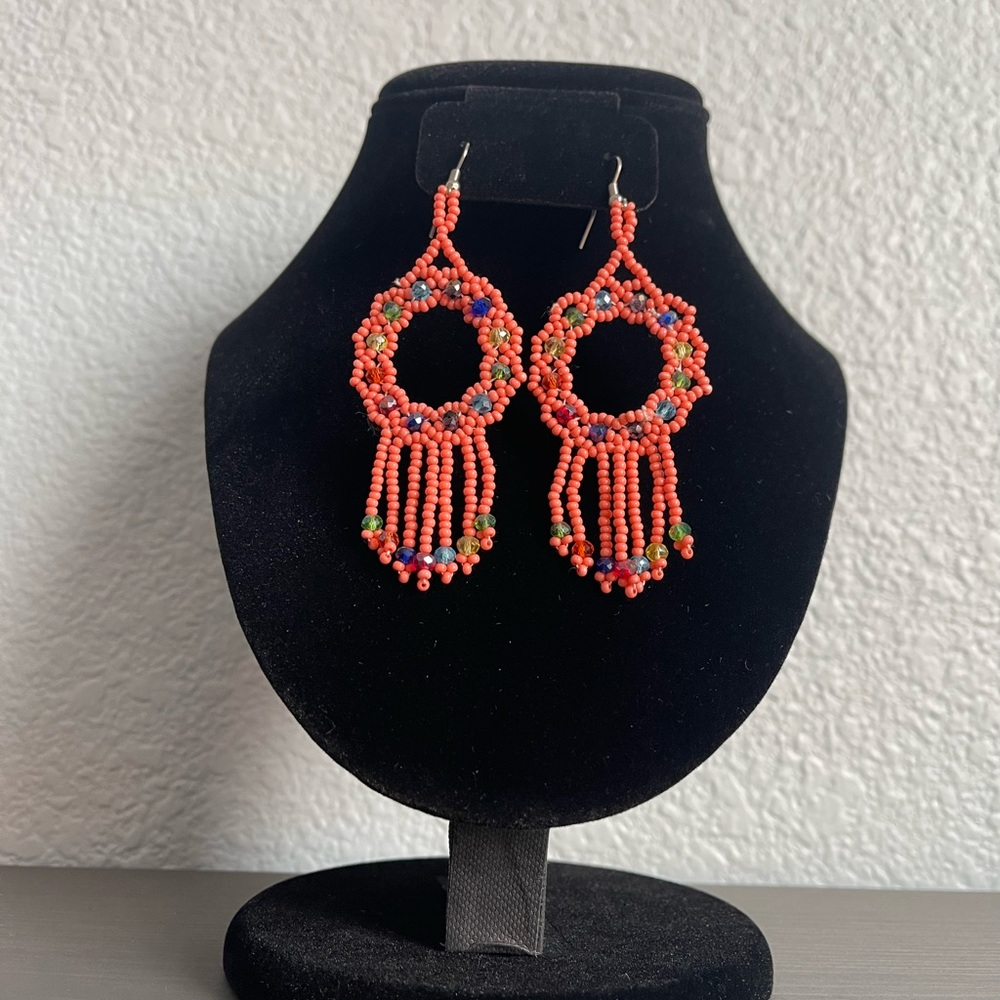 Huichol Handmade Beaded Earrings